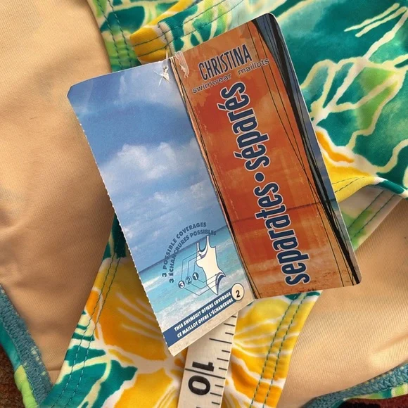 Vintage CHRISTINA Bikini NWT NEW floral beachy medium + large small? 90s - Picture 11 of 13